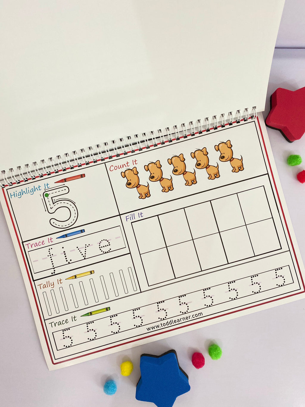 Rewritable English Letters, Numbers and Alphabet Writing Practice Book