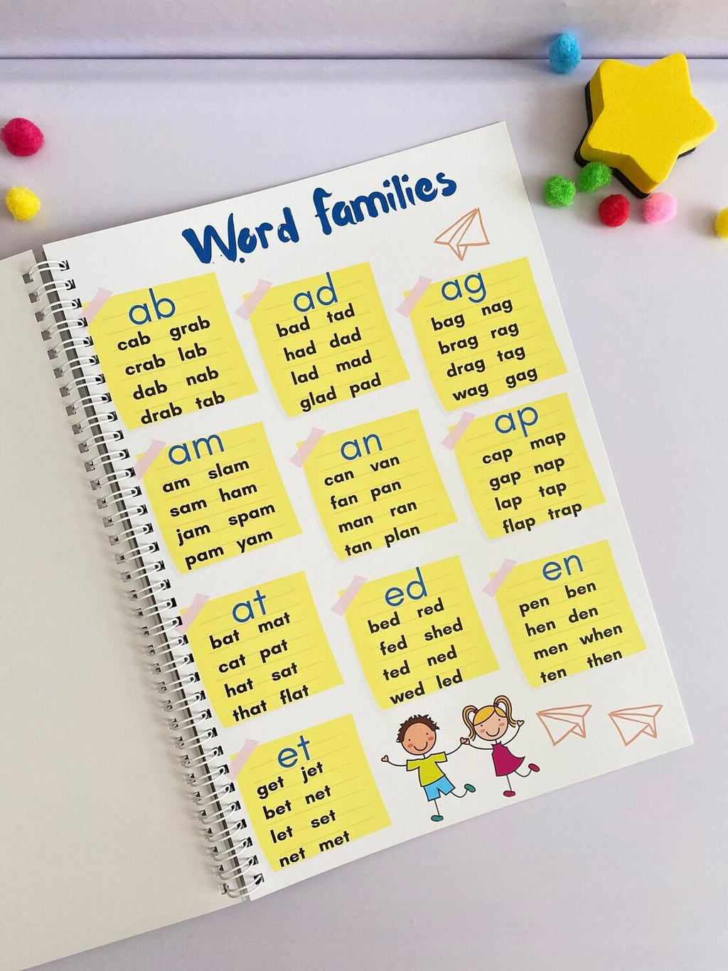 Deals @199 - Word Families Learning Book for Kids: Build Early Reading and Phonics Skills
