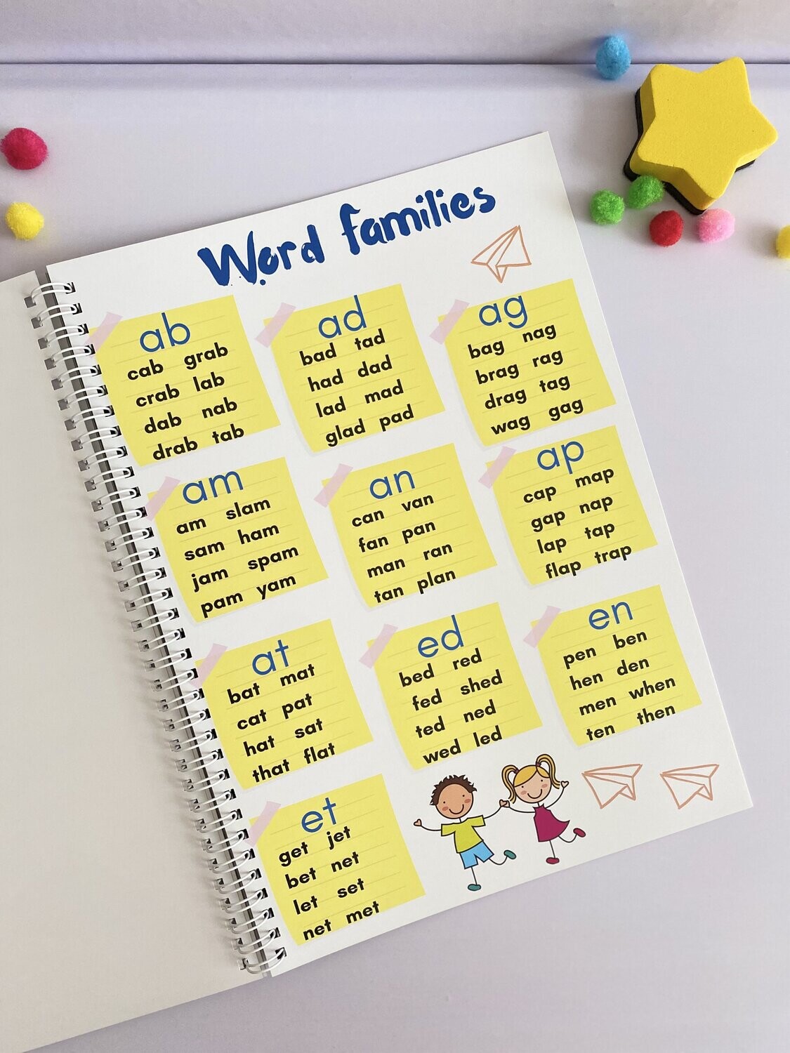 Deals @199 - Word Families Learning Book for Kids: Build Early Reading and Phonics Skills