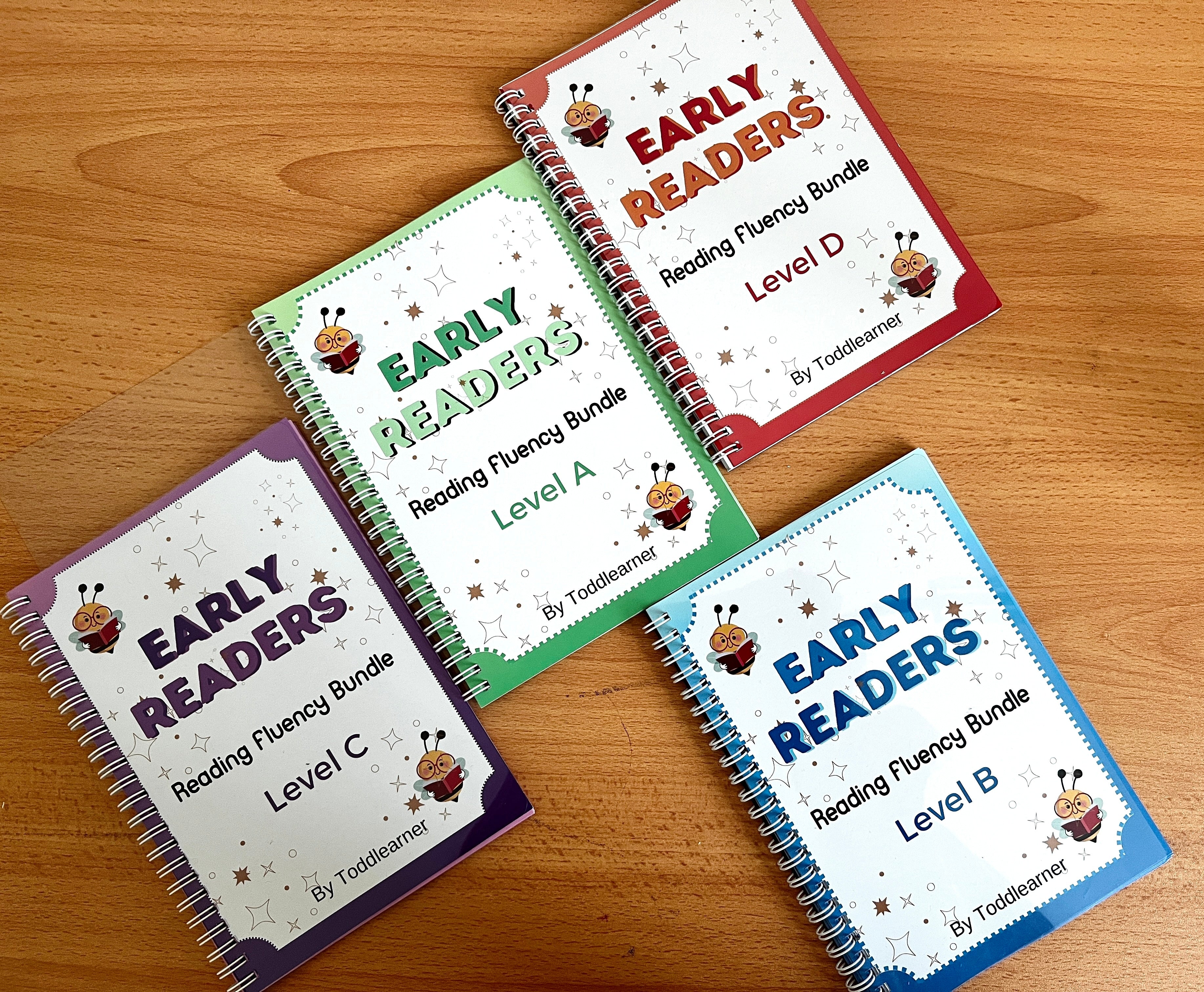 English Early Readers Reading Fluency Books for Kids. 4 Levels