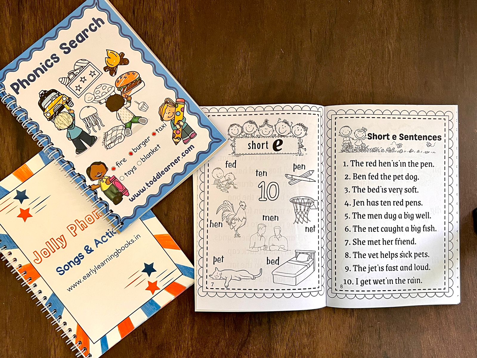 Phonics Learning Bundle for Kids. Set of 3 Books.