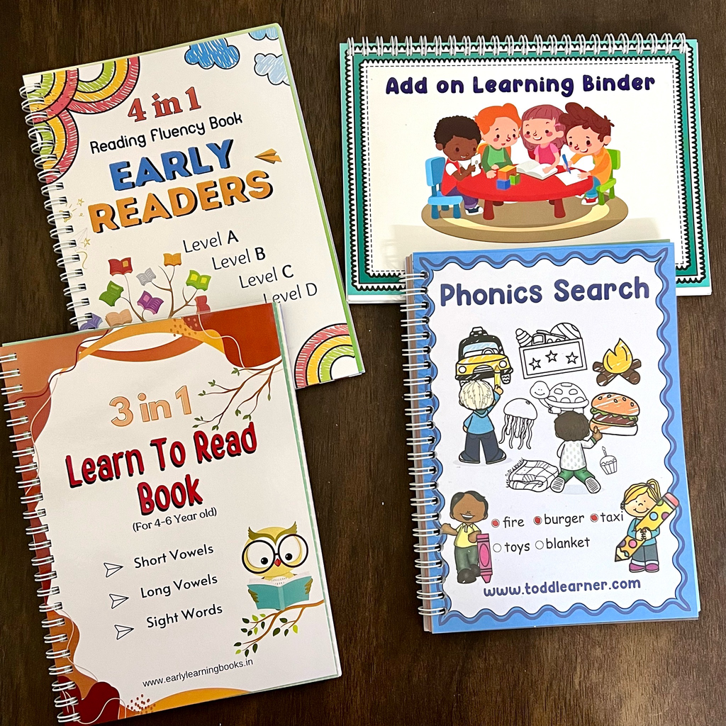 The Early Learning Kindergarten Books Bundle for Kids. Set of 4 essential reading books.(Value Pack)