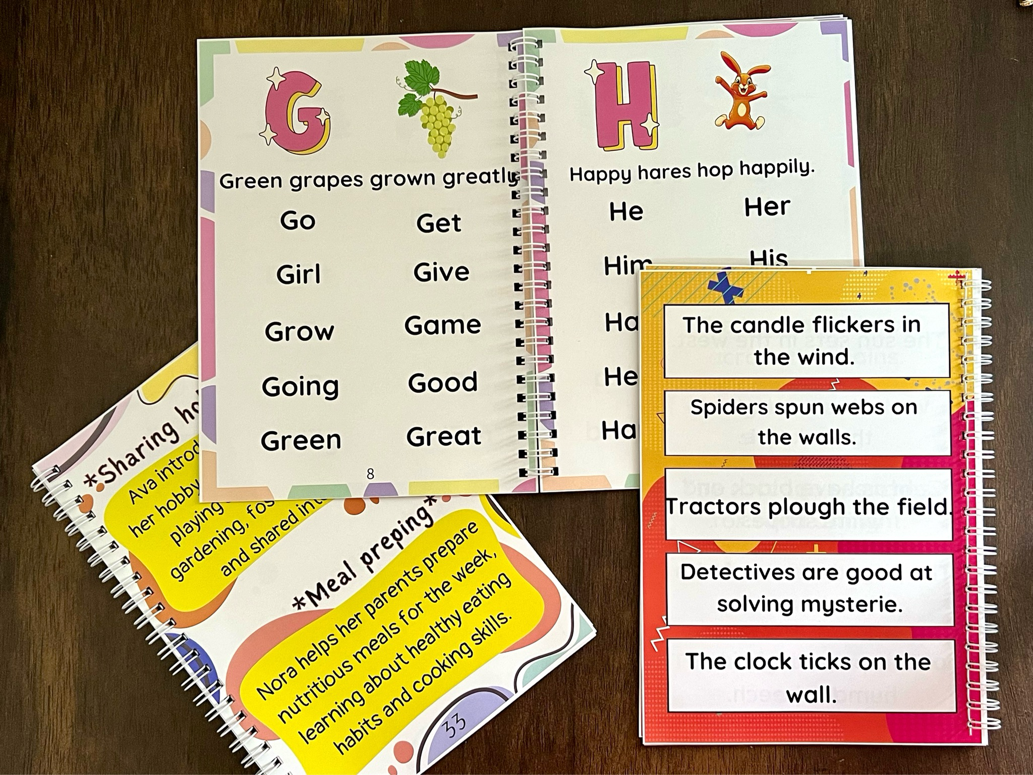 Reading Practice Bundle For Kids. Set of 3 Books. Words , Sentences and Passages