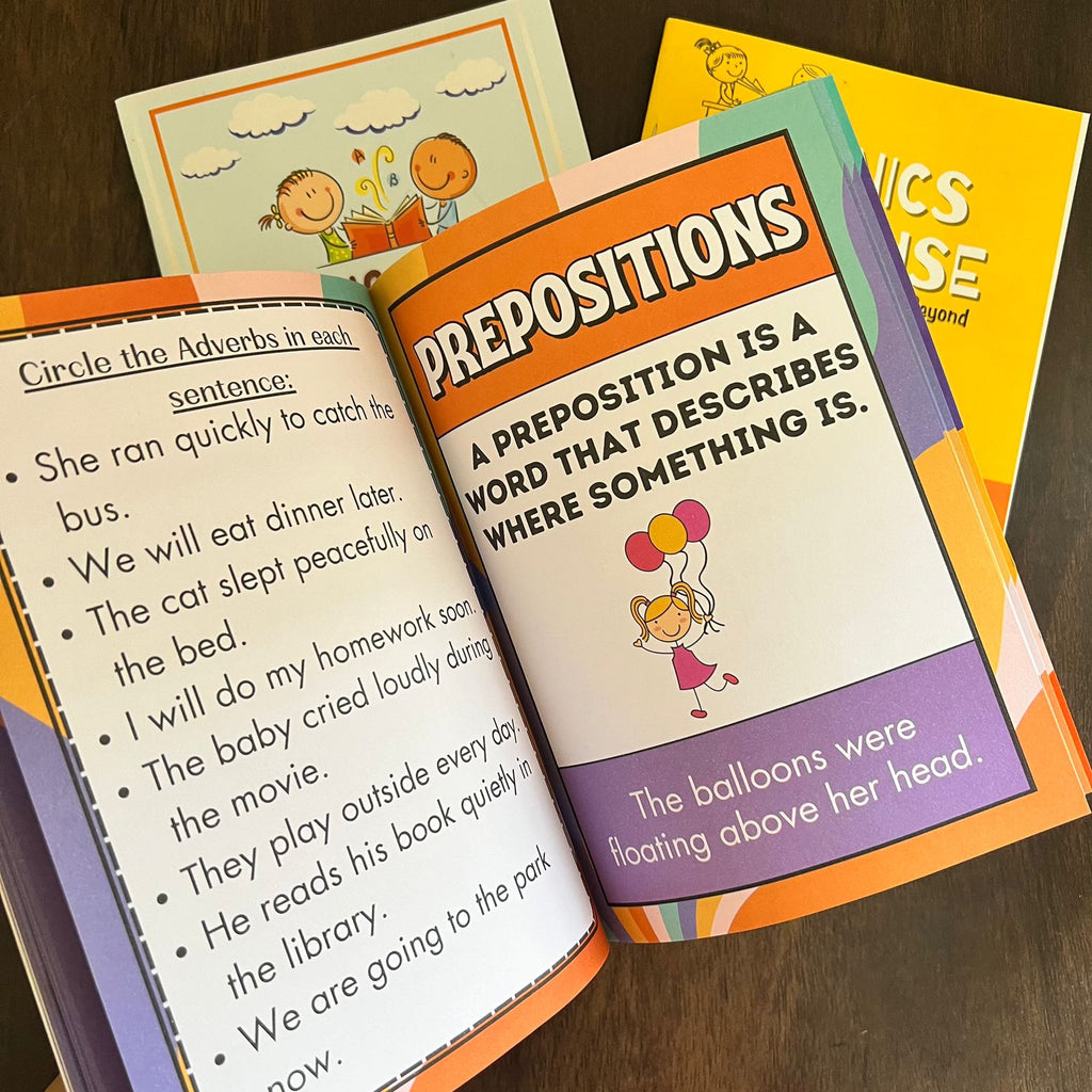 Reading Ready Bundle for Kids. Set of 3 Books ( Grammar Book , Phonics Book , Reading Book)
