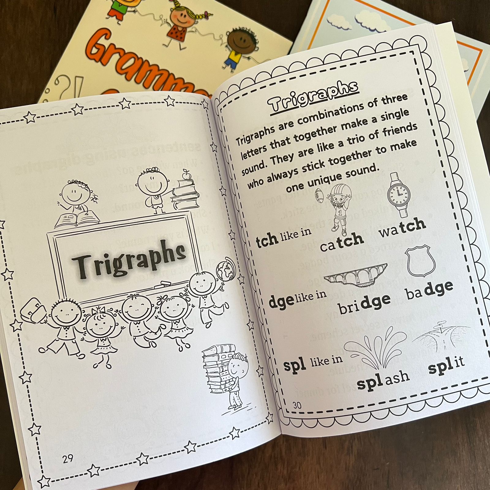 Reading Ready Bundle for Kids. Set of 3 Books ( Grammar Book , Phonics Book , Reading Book)